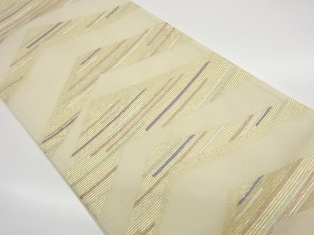 JAPANESE FUKURO OBI / WOVEN ABSTRACT STRIPE